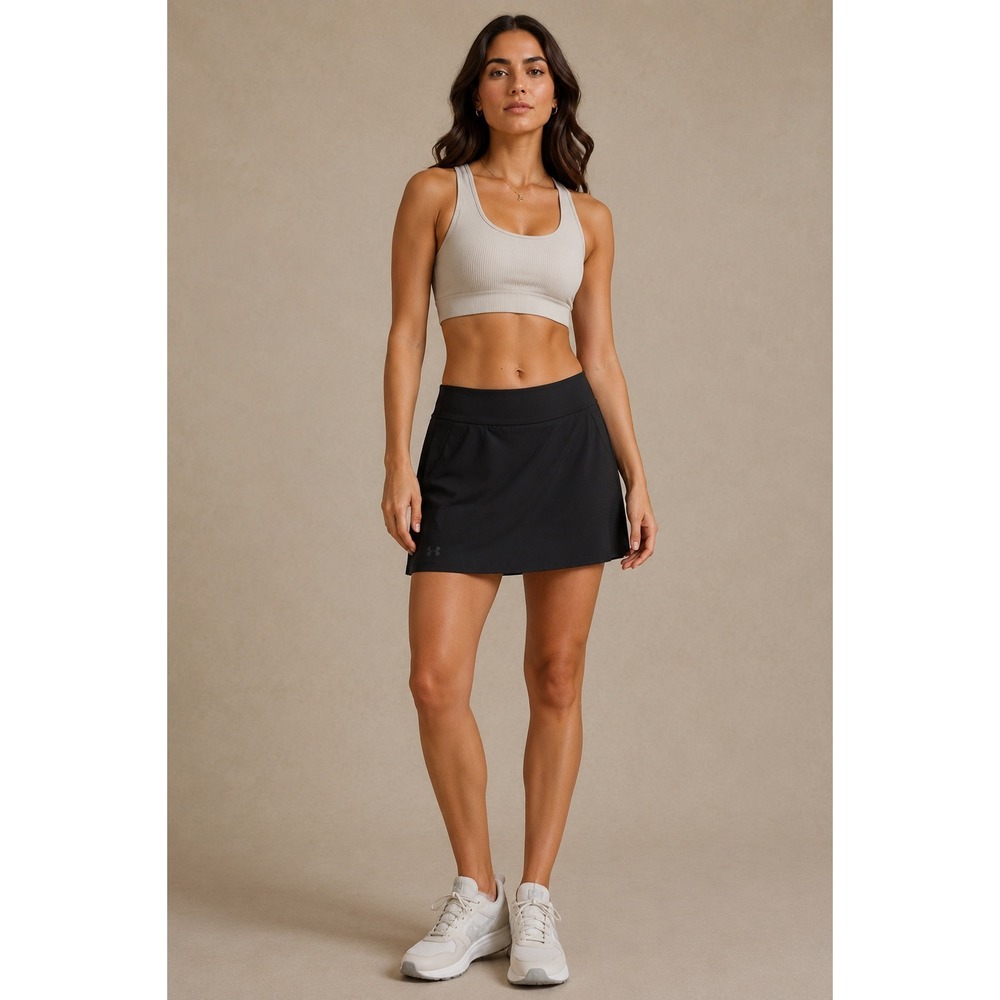 Under Armour HeatGear Womens Golf Skort Black Pleated Back 1286012 XL